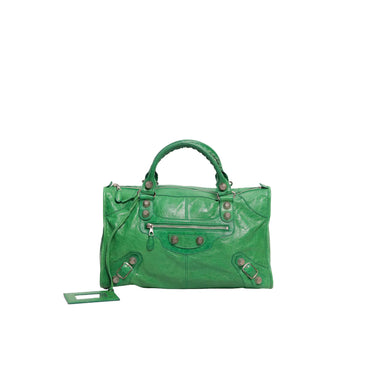 Balenciaga Green Vert Sauge City Bag